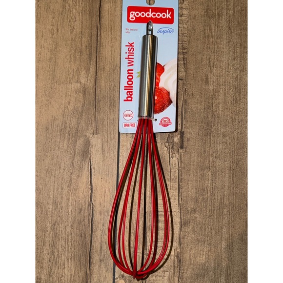 Goodcook Other - GoodCook Inspire Balloon Whisk Red Silicone Stainless Steel Handle 52156 NEW